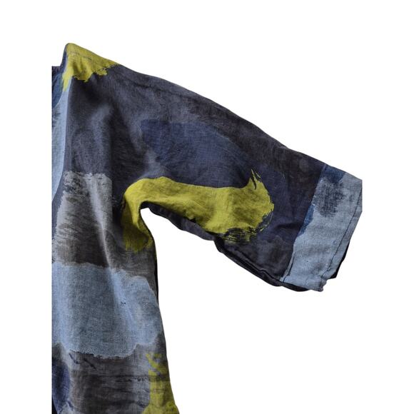 Linen Womens Top Oversized Lagenlook Art to Wear Flow Office Career Resort  XL - Picture 3 of 9